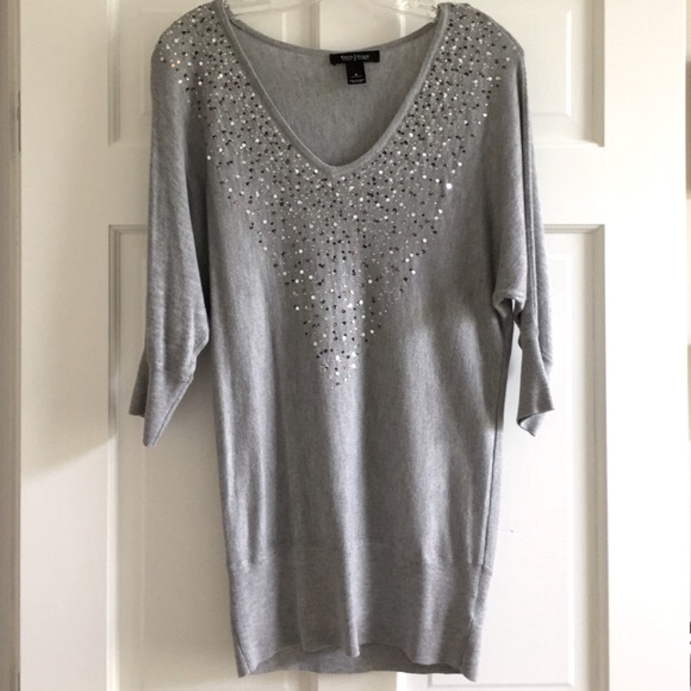 WHBM sequined v-neck tunic
